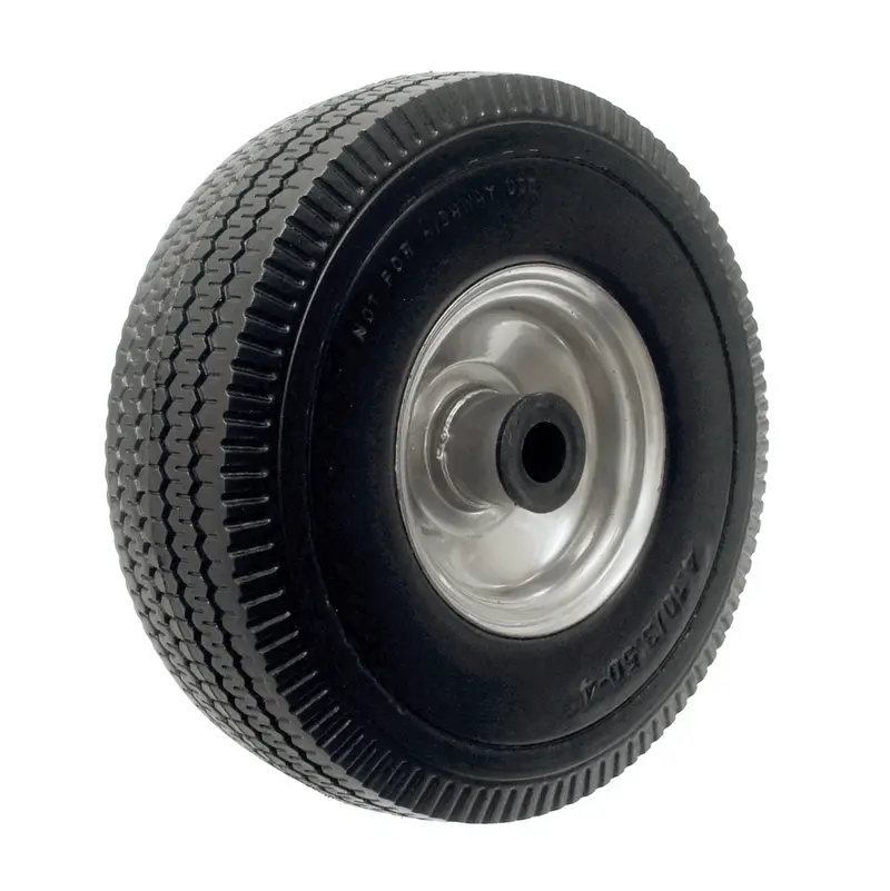 10-Inch Solid Tire Wheel – 4.10/3.50-4, 20Mm Bore, Steel Rim For Industrial Carts 1