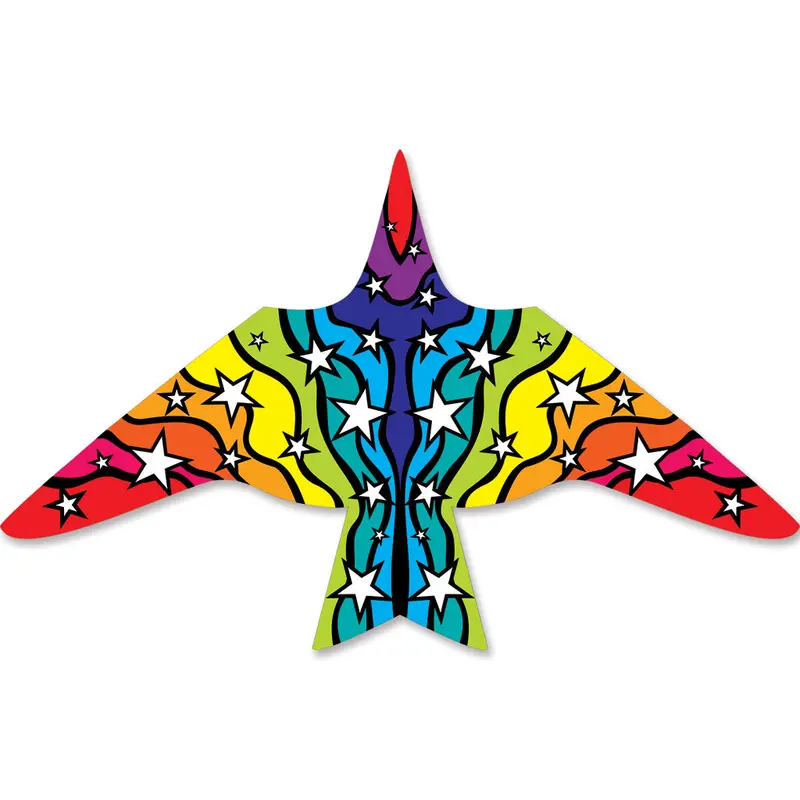11.5-Foot Thunderbird Kite Featuring Rainbow Stars Design 1
