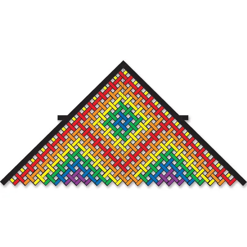11-Foot Mesh Delta Kite In Vibrant Rainbow Colors 1