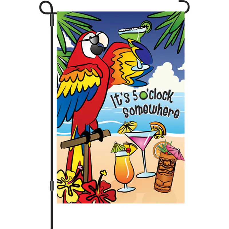 12-Inch '5 O'Clock Somewhere' Garden Flag 1