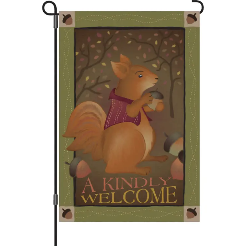 12-Inch A Kindly Welcome Entryway Flag 1