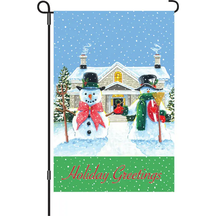 12-Inch American Snowman Decorative Flag 1