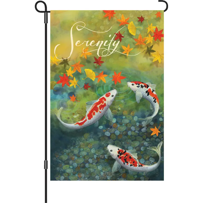 12-Inch Autumn Pond Garden Flag 1