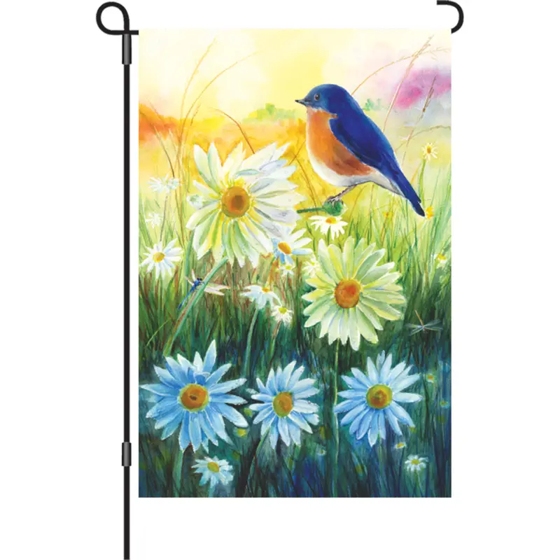 12-Inch Bluebird At Sunrise Garden Flag 1