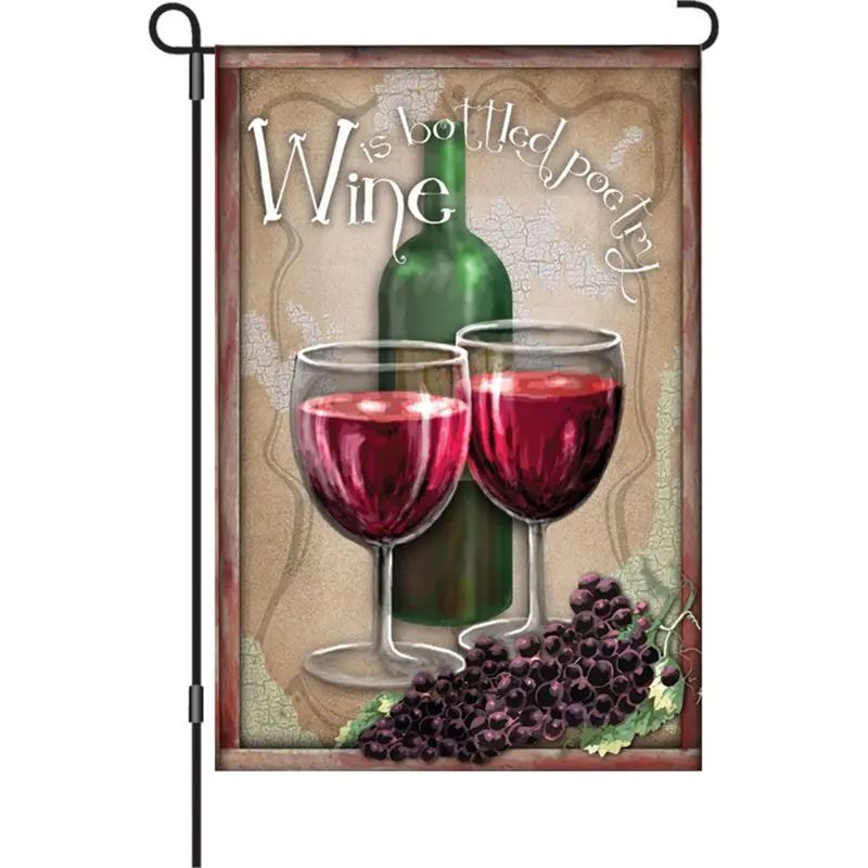 12-Inch 'Bottled Poetry' Literary Garden Flag 1