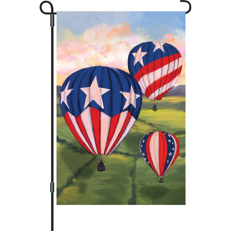 12-Inch Patriotic Hot Air Balloon Garden Flag 1