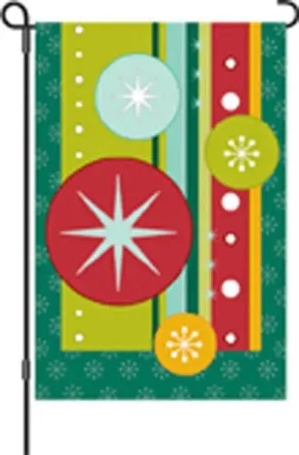 12-Inch Retro Christmas Garden Flag 1