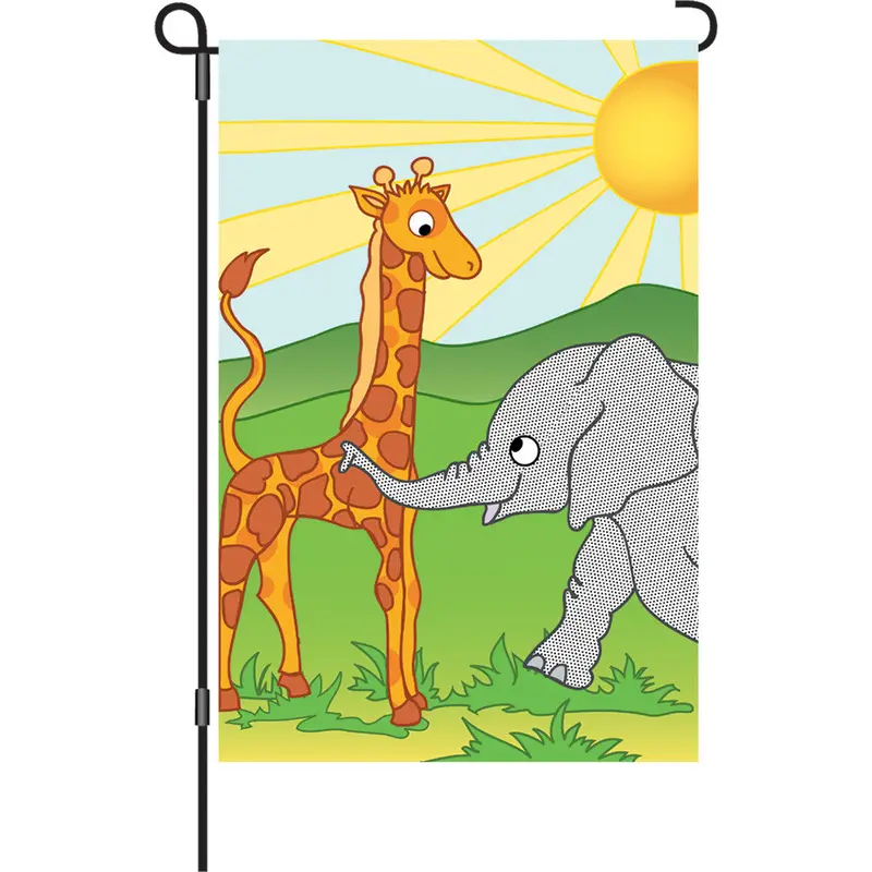 12-Inch Zoo Pals Themed Flag 1