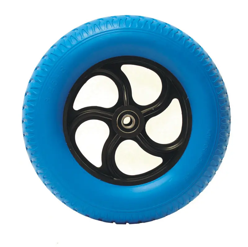 14-Inch Heavy-Duty Puncture-Proof Wheelbarrow Wheel – Blue, 3.25-8, 16Mm Axle Bore 1