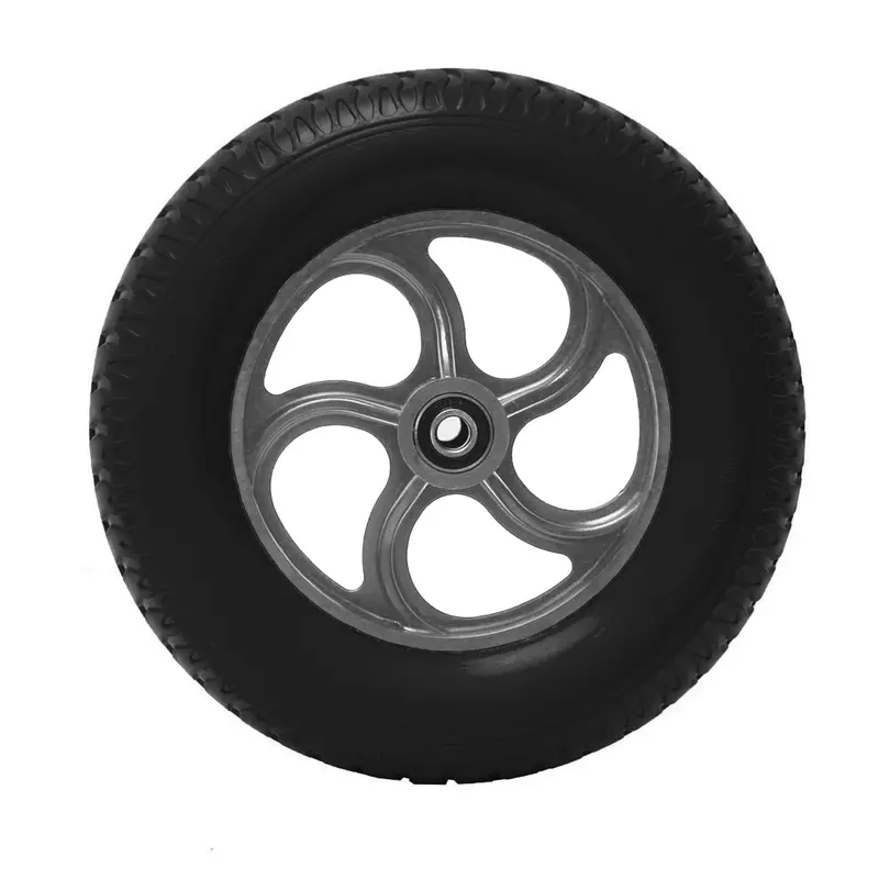 14-Inch Heavy-Duty Puncture-Proof Wheelbarrow Wheel – Grey, 3.25-8, 20Mm Axle Bore 1