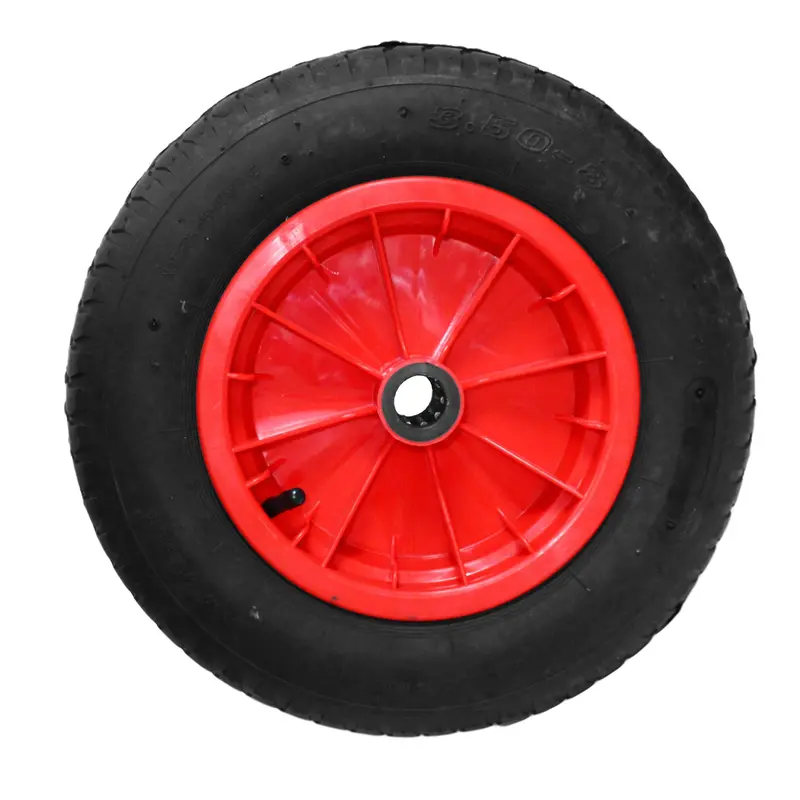 14-Inch Pneumatic Wheelbarrow Wheel – 3.50-8, Plastic Rim, 25Mm Axle Bore 1