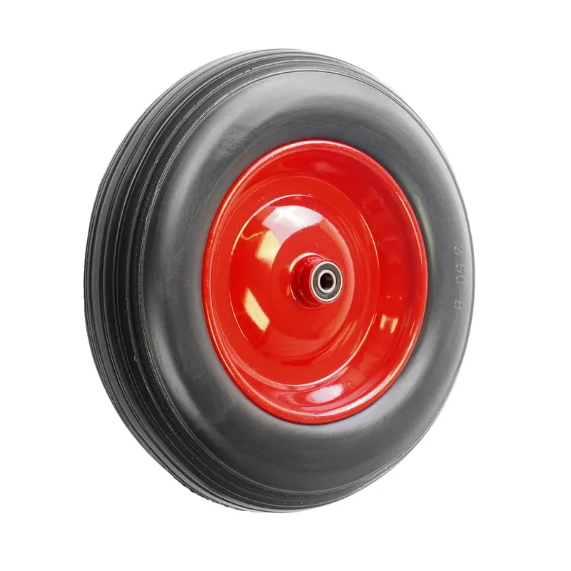 14-Inch Puncture-Proof Wheelbarrow Wheel – 3.50-8 Steel Rim, 1/2-Inch (12.7Mm) Axle Bore 1
