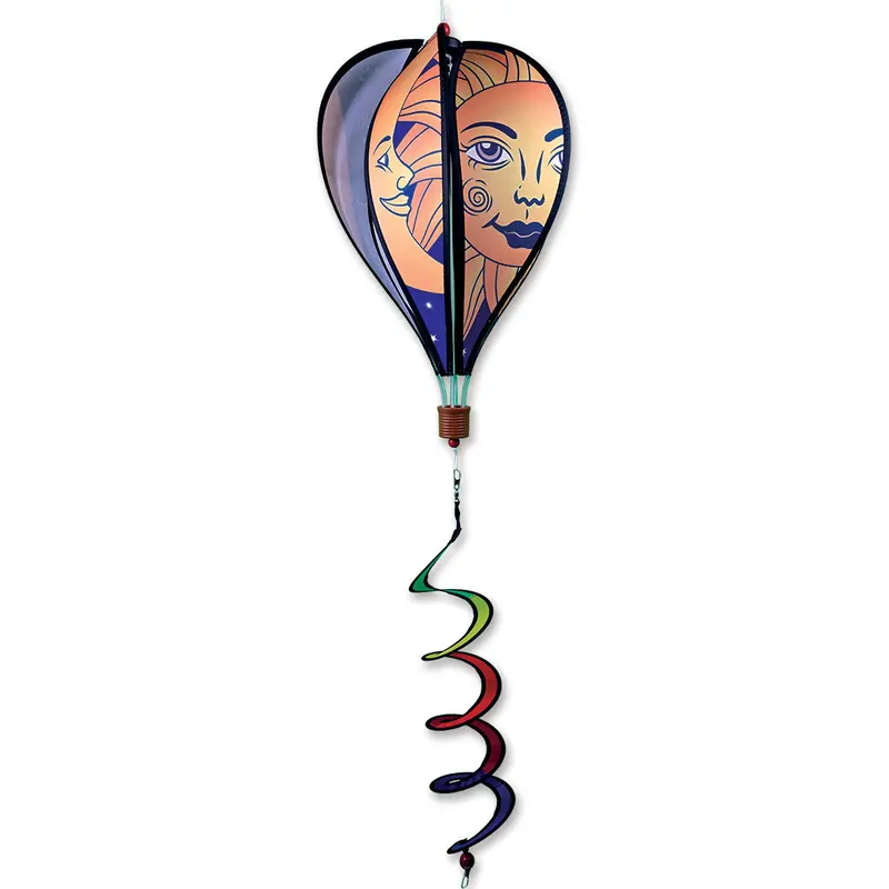 16-Inch Celestial Hot Air Balloon Kite: Sun And Moon Design 1