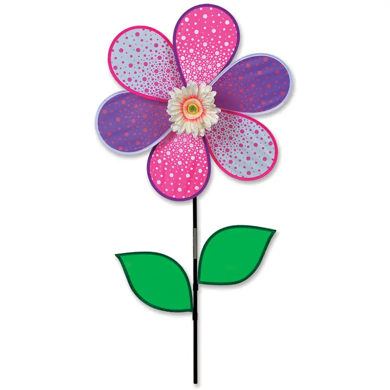 19-Inch Pink Daisy Rotating Garden Spinner – Bold Innovations Outdoor Decor 1