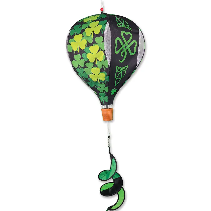 19-Inch Pop-Open Hot Air Balloon Kite – Celtic-Inspired Shamrocks 1