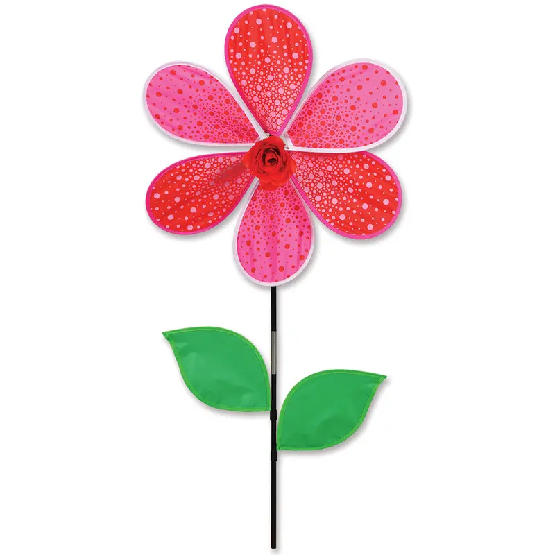 19-Inch Red Rose Wind-Powered Spinner – Bold Innovations Lawn Decor 1