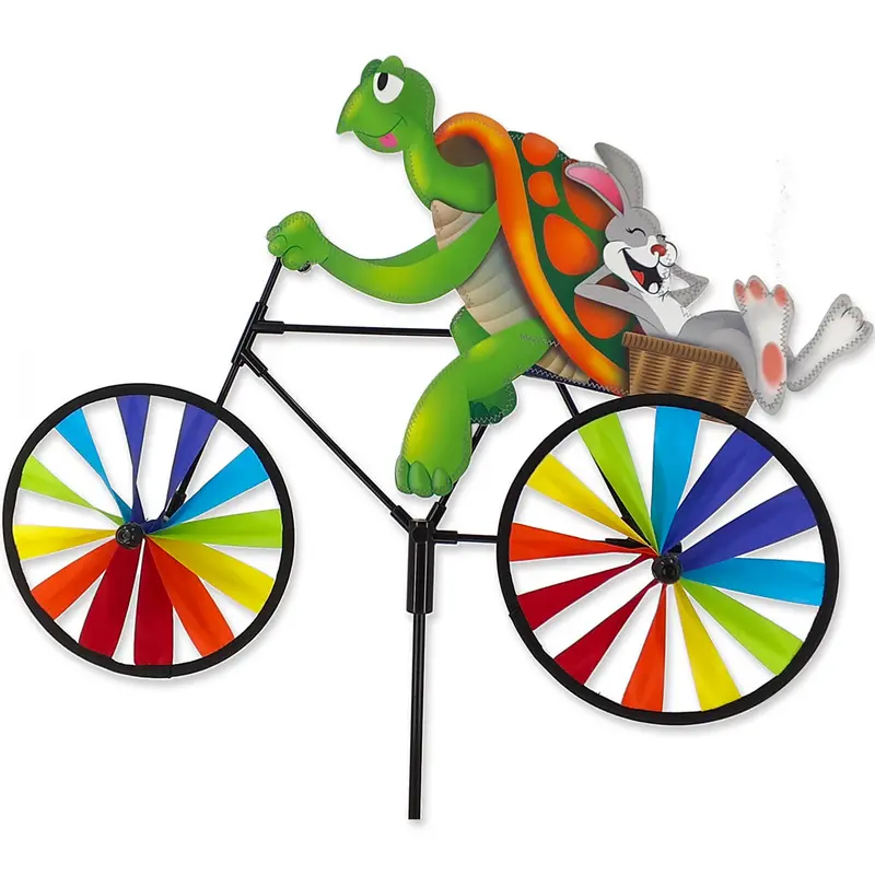 20-Inch Bike-Mounted Spinner With Tortoise And Hare Illustration 1