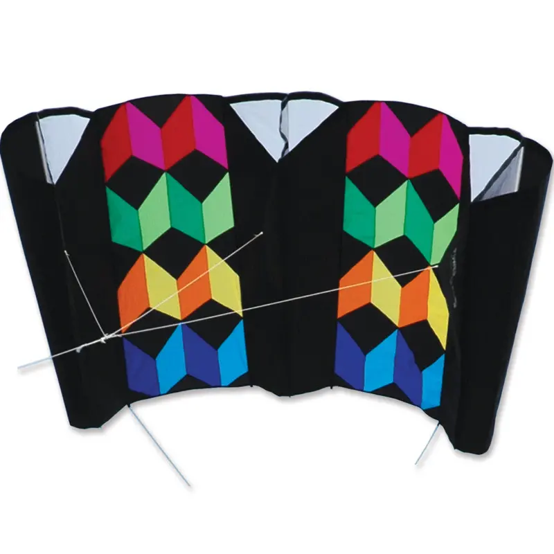 24-Inch Large Power Sled Kite In Rainbow Illusion Print 1