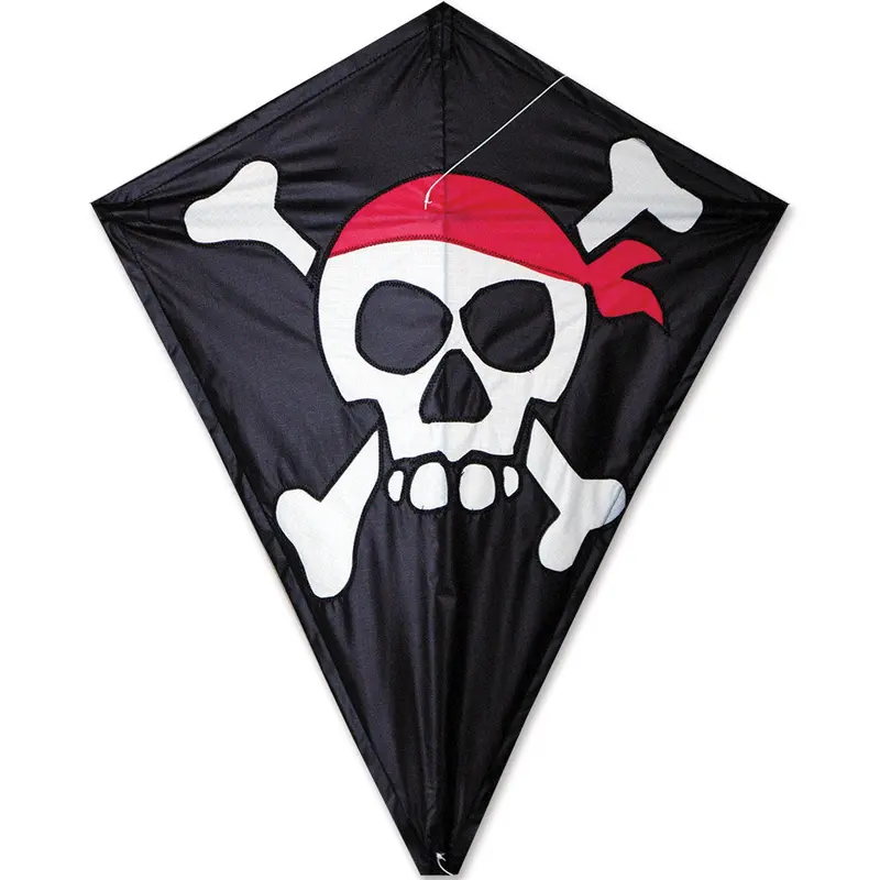 25-Inch Skull & Crossbones Diamond Kite – Compact Adventure Style 1