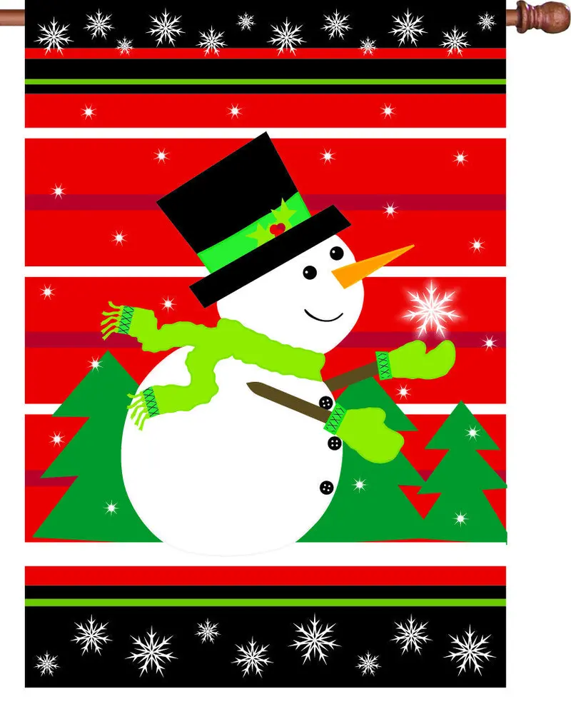 28-Inch Catch A Snowflake Seasonal Flag 1