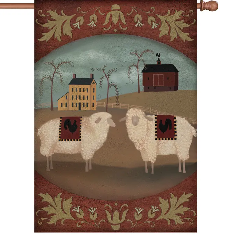 28-Inch Country Homestead Decorative Flag 1