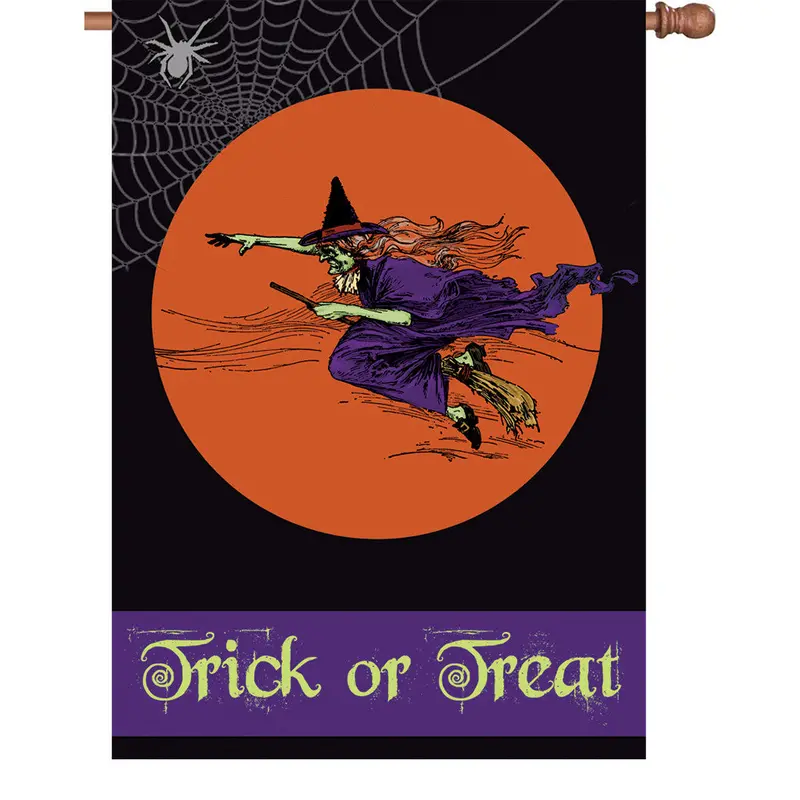 28-Inch Flying Witch Halloween Flag 1