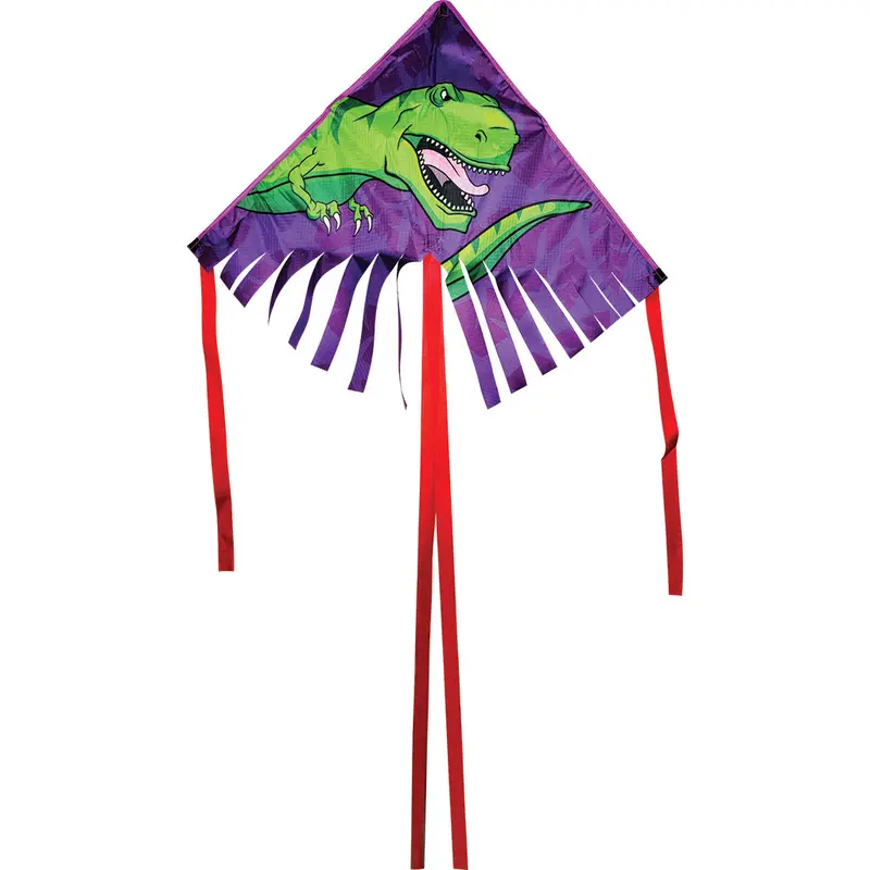 28-Inch Fringed Delta Kite – T-Rex Dinosaur 1