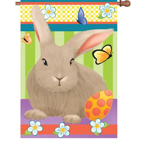 28-Inch Hip Hop Bunny Themed Garden Flag 1