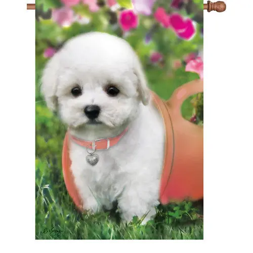 28-Inch Puppy Love Pet Enthusiast Garden Flag 1