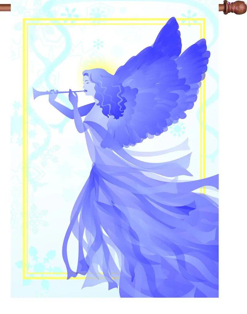 28-Inch Snow Angel Winter Garden Flag 1