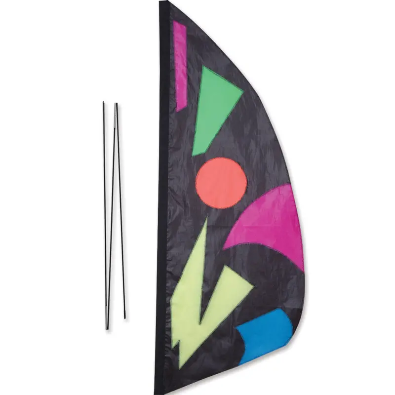 3.5-Foot Recumbent Bike Feather Banner In Midnight Jazz Design 1