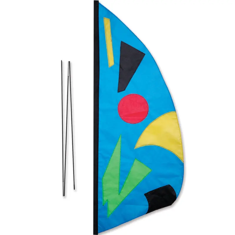 3.5-Foot Recumbent Bike Feather Banner – Marine Jazz Theme 1