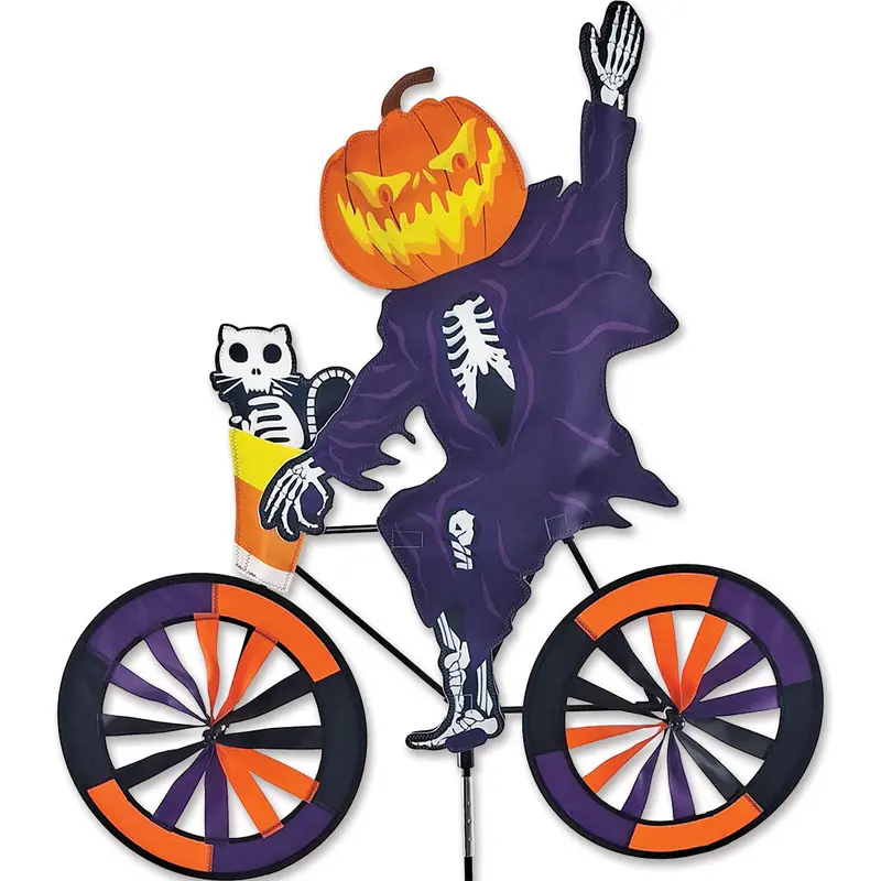 30-Inch Pumpkin Ghost Bike Spinner 1