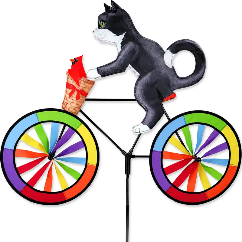 30-Inch Tuxedo Cat Bike Spinner For Cycling Enthusiasts 1