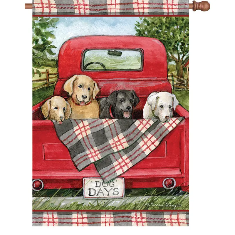 36-Inch Elite Oversized House Flag – Dog Days Truck Illustration 1