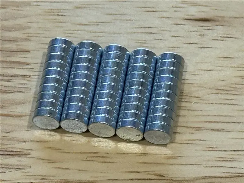 50-Pack 6X2Mm Silver Neodymium Refrigerator Magnets For Diy And Educational Use 1