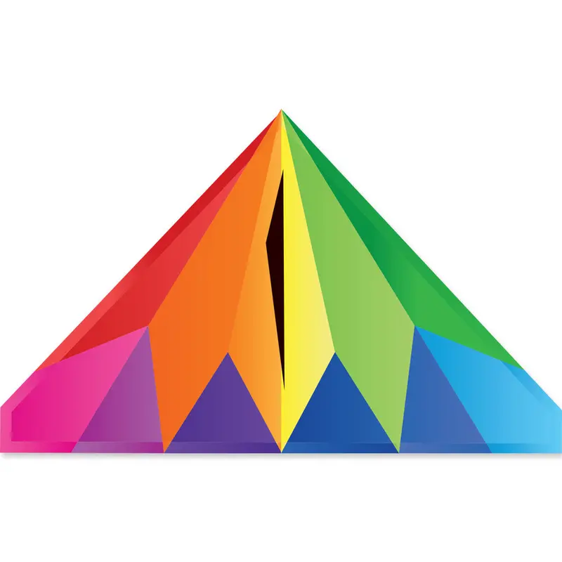 56-Inch Rainbow Prism Delta Kite By Bold Innovations 1