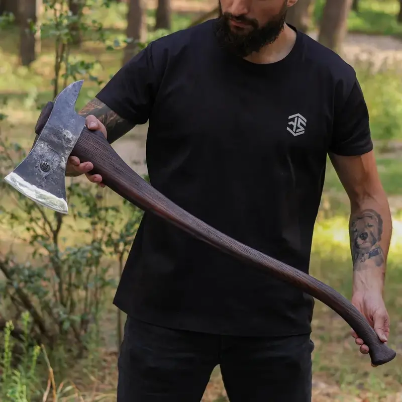 American Superhero Fireman'S Axe – Hand-Forged With Leather Case 1