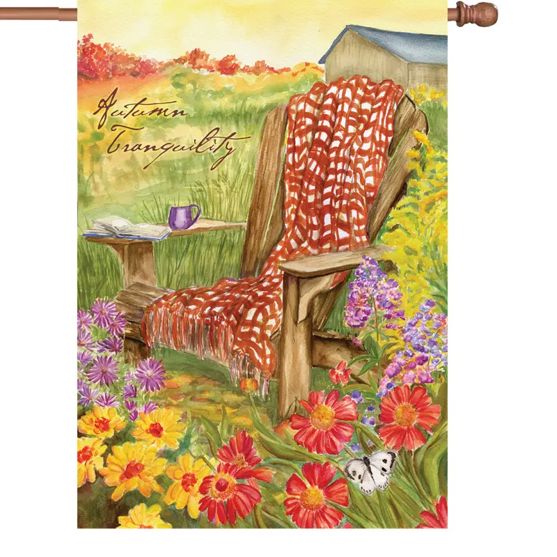 Autumn Tranquility Fall Flag – 28-Inch Serene Seasonal Decoration 1