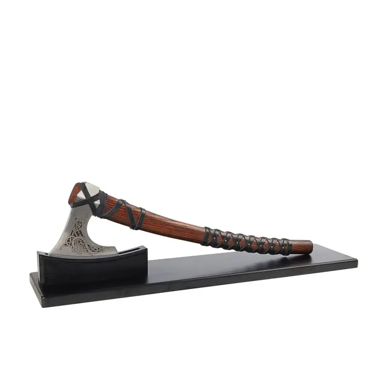 Black Wooden Axe Stand – 25.6 Inches 1