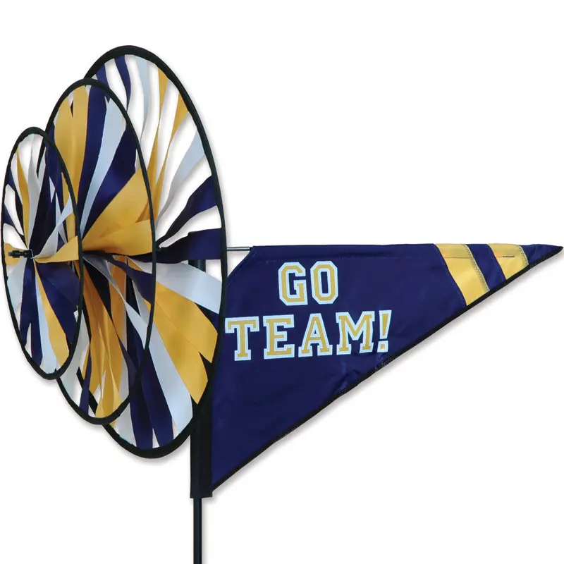 Blue And Yellow Triple Wind Spinner 1