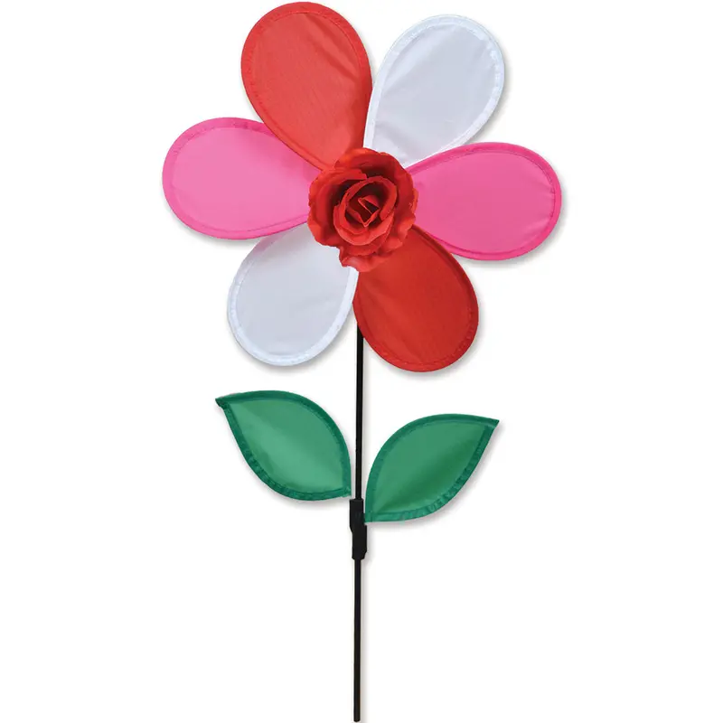 Bold Innovations Red Rose Wind Sculpture – Classic Floral Decor 1