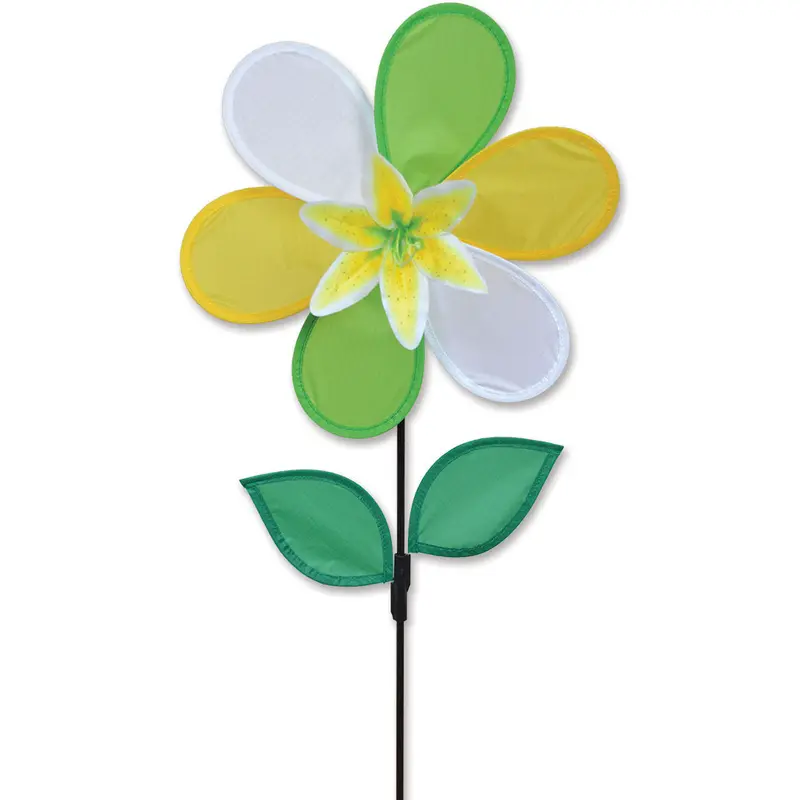 Bold Innovations Yellow Lily Spinner – Elegant Garden Accent 1