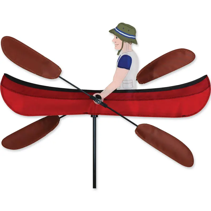 Canoe Whirligig 20-Inch Spinning Garden Decor 1