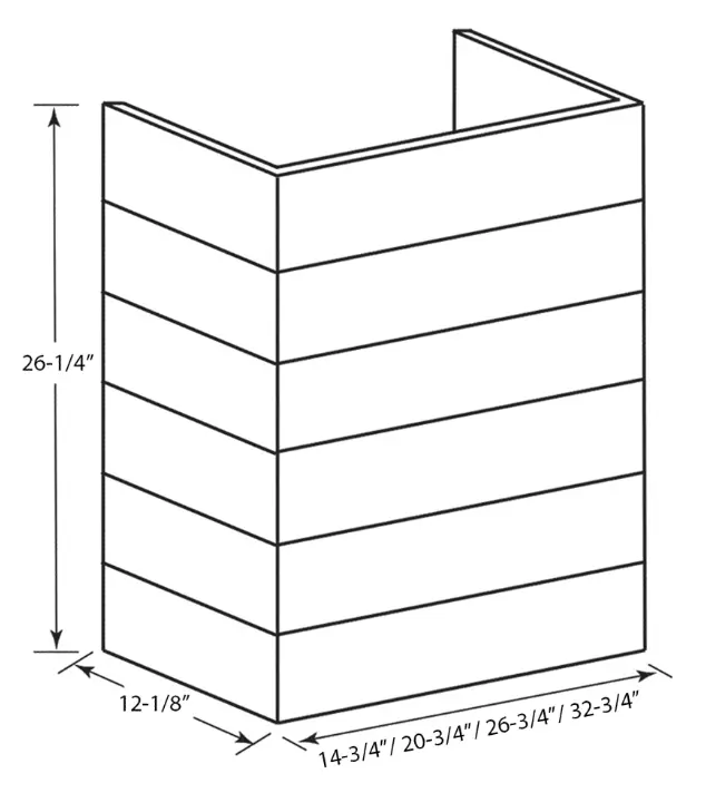 Castlewood 26.25-Inch Adjustable Shiplap Chimney Extension 1
