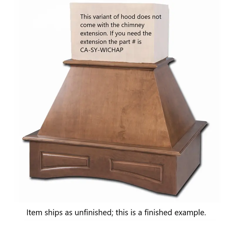 Castlewood Arched Raised Panel Island Chimney Range Hood – No Extension 1