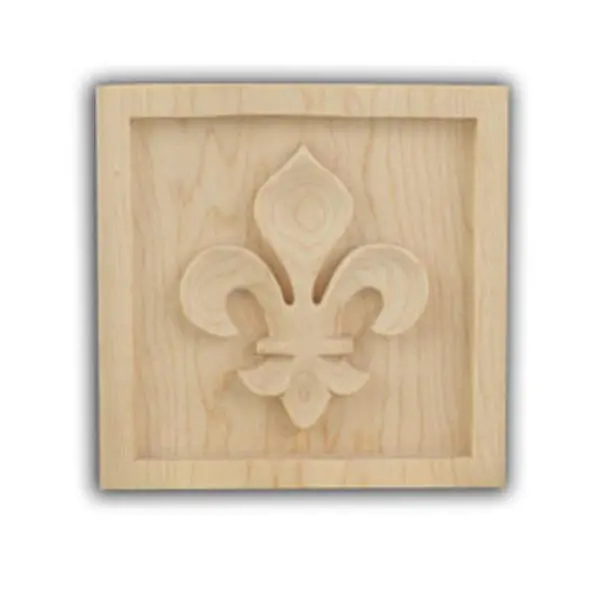 Castlewood Sy-1002 Fleur-De-Lis Wood Rosette 1