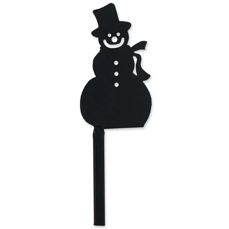 Cheerful Snowman Garden Flag Topper 1
