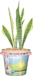 Chicks And Bunnies Garden Pot Cover 1