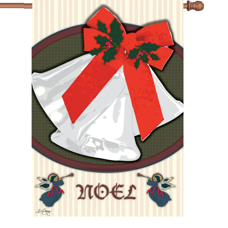Christmas Bells Holiday Flag – 28-Inch Festive Yard Decoration 1
